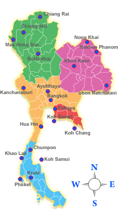 map thailand 